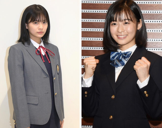 永瀬莉子と森七菜の制服姿で比較